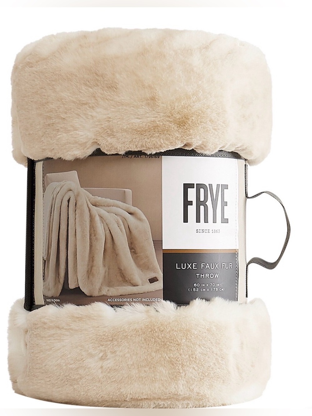 NEW Frye Luxe Faux Fur Throw Blanket 60x70